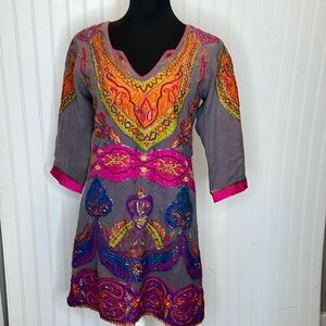 Preeti S Kapoor Embroidered and Beaded Dress Size Smalll